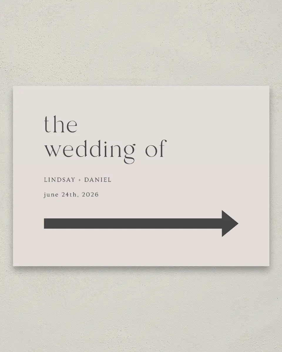 This is a 20" x 28" Direction Sign called Simple Gathering printed in full color