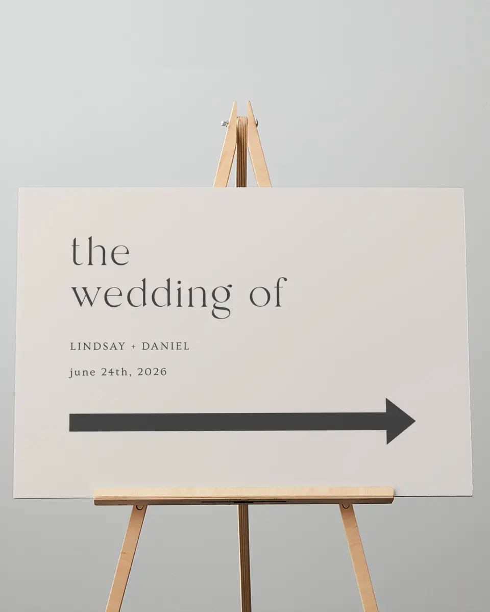 This is a 20" x 28" Direction Sign called Simple Gathering printed in full color