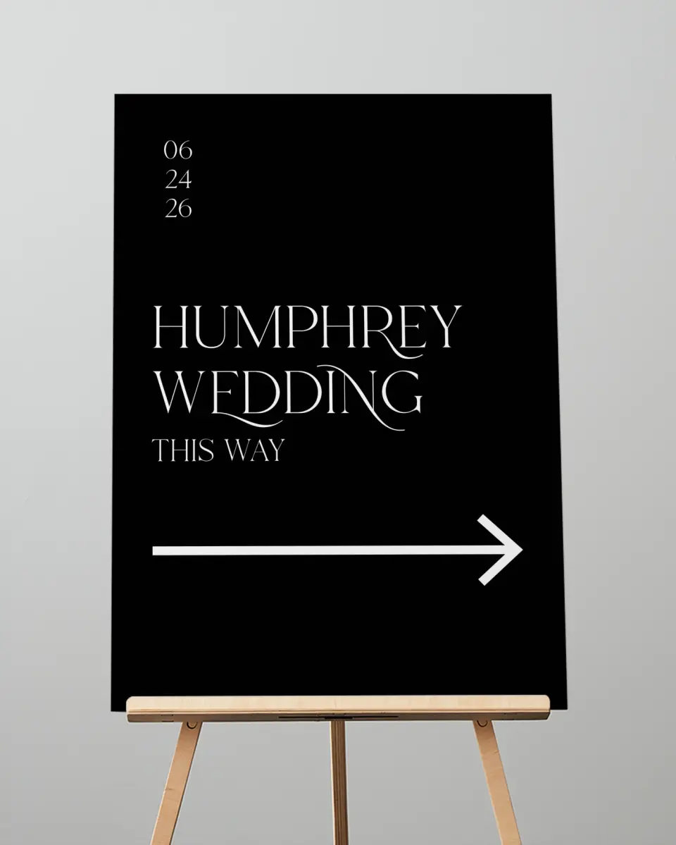 This is a 20" x 28" Direction Sign called The Lucy printed in full color