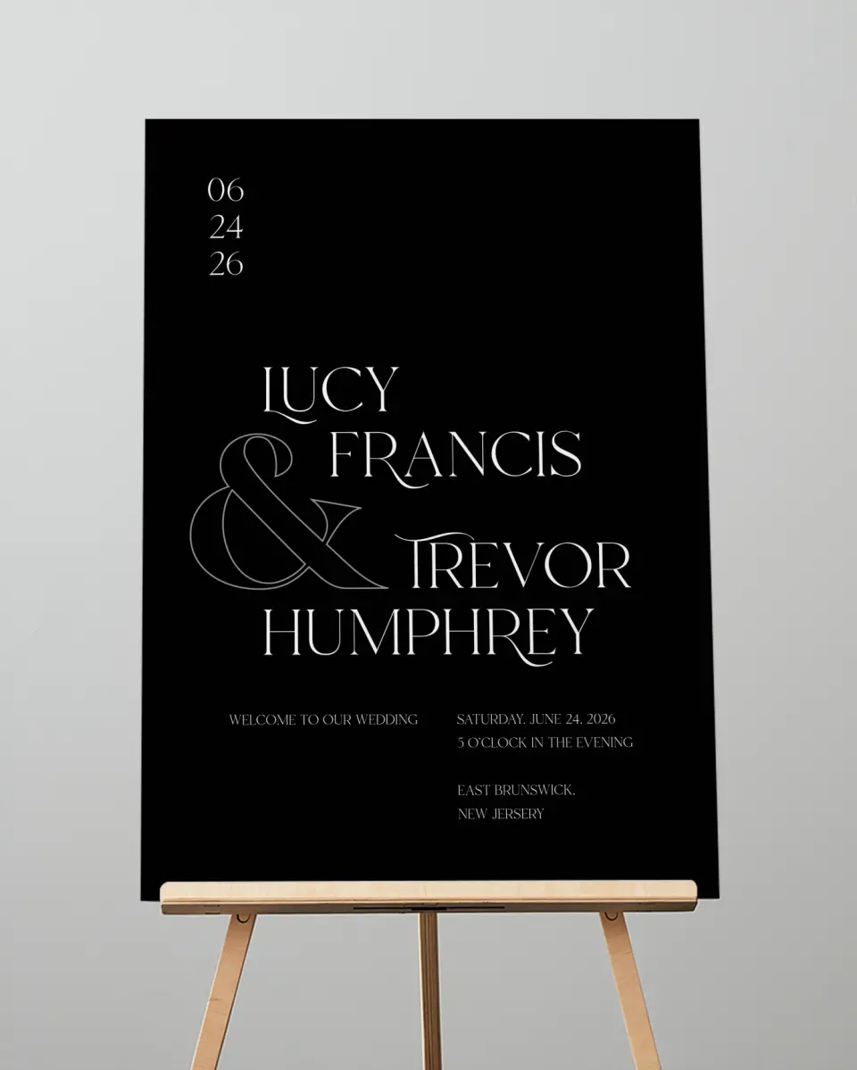 This is a 20" x 28" Welcome Sign called The Lucy printed in full color