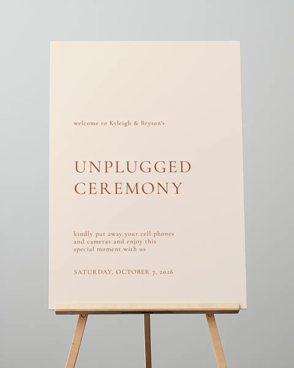 This is a 20" x 28" Unplugged Sign called The Kyleigh printed in full color