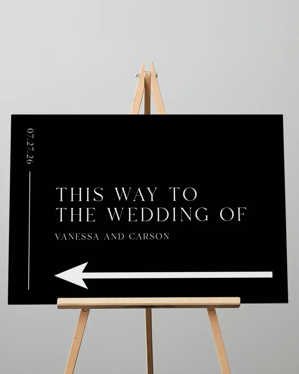 This is a 20" x 28" Direction Sign called Endless Love printed in full color