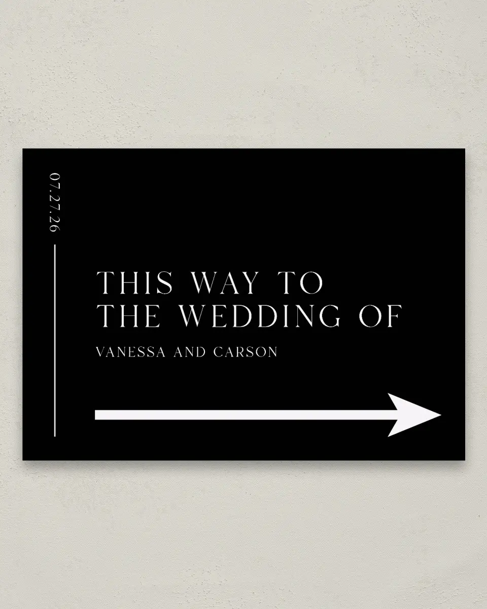 This is a 20" x 28" Direction Sign called Endless Love printed in full color