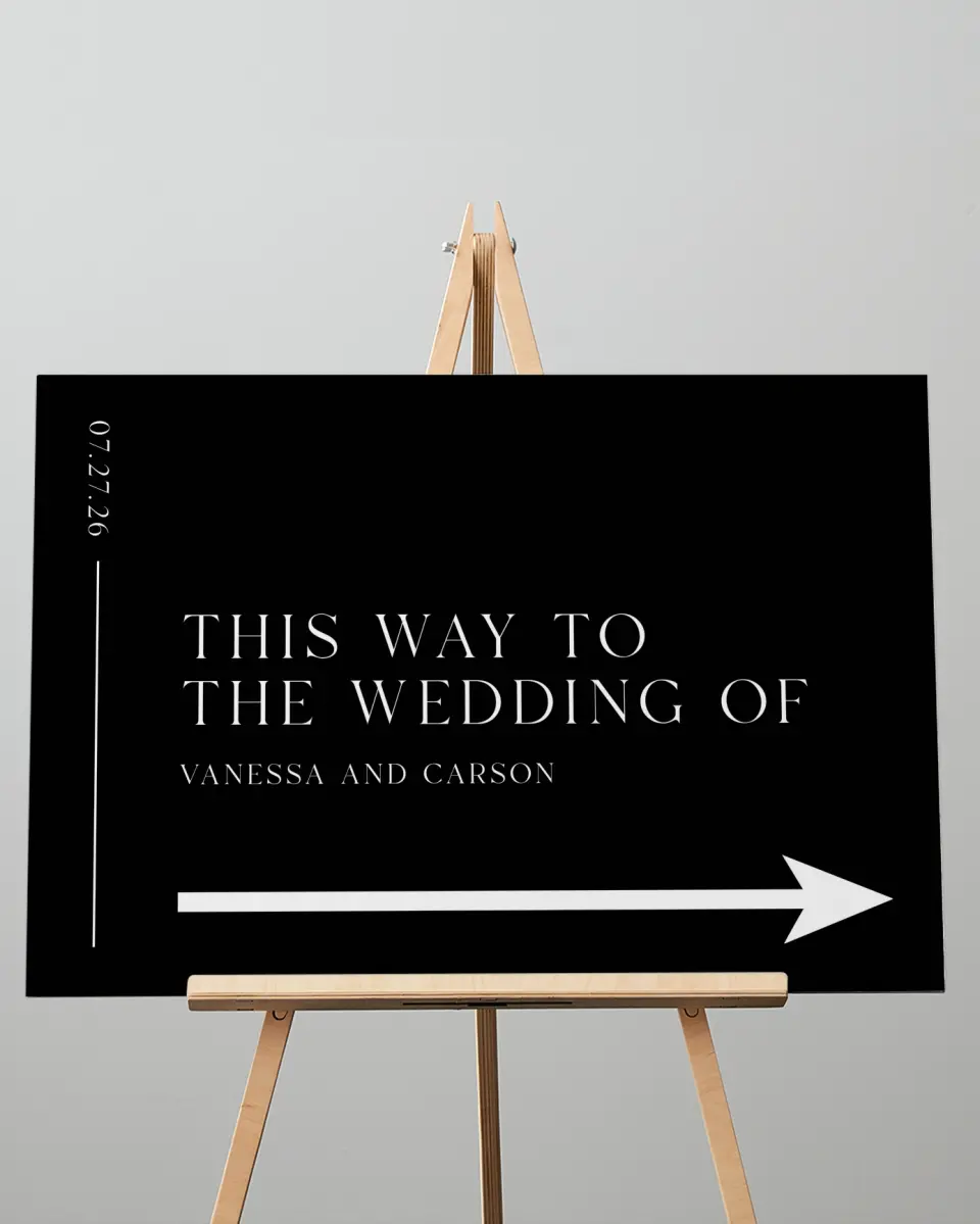 This is a 20" x 28" Direction Sign called Endless Love printed in full color