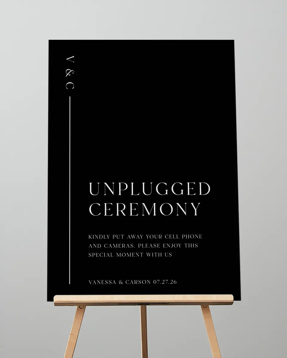 This is a 20" x 28" Unplugged Sign called Endless Love printed in full color