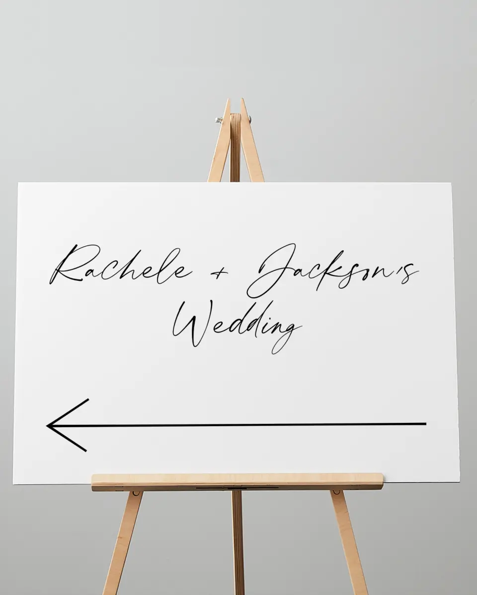 This is a 20" x 28" Direction Sign called Modern Simplicity printed in full color