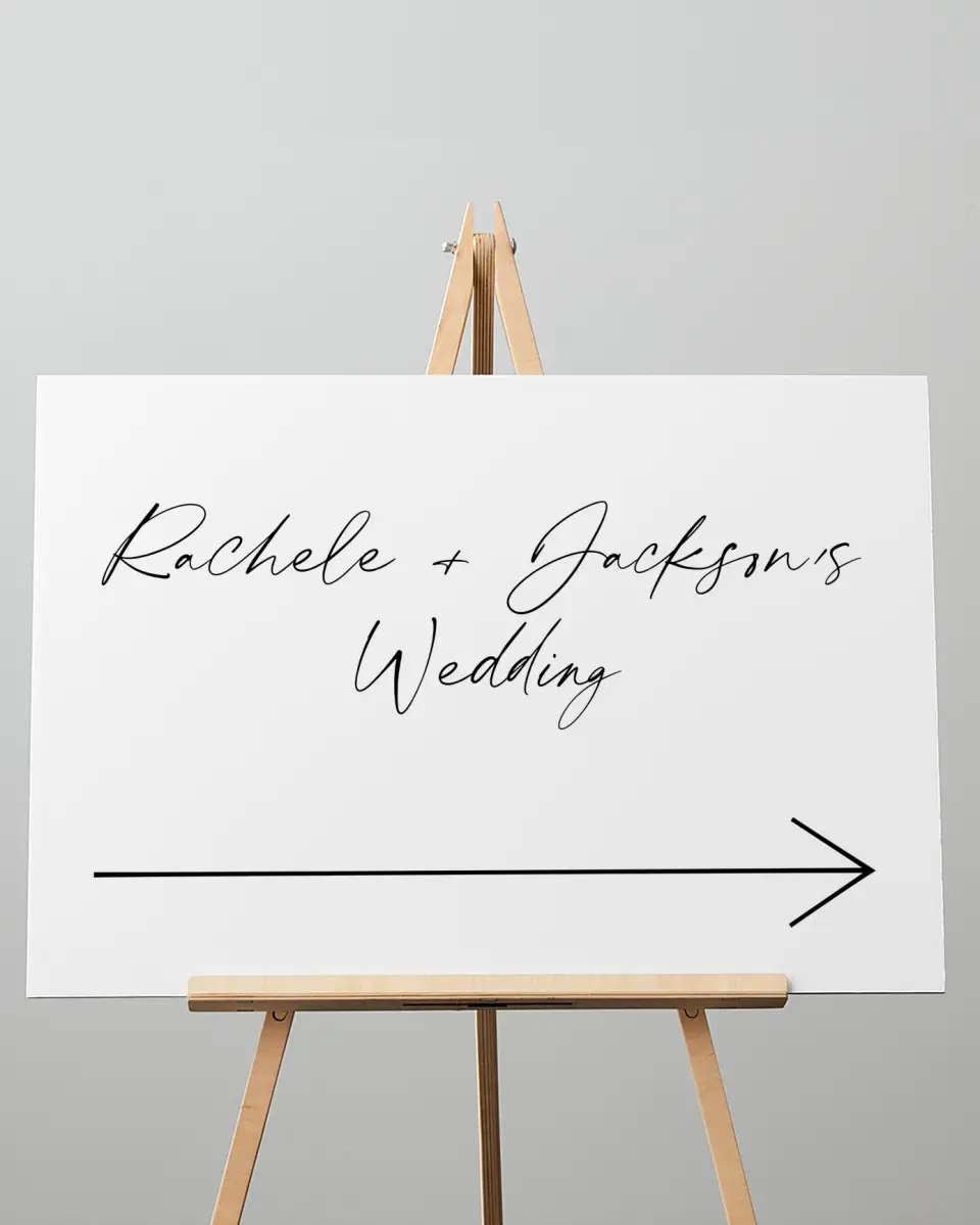 This is a 20" x 28" Direction Sign called Modern Simplicity printed in full color