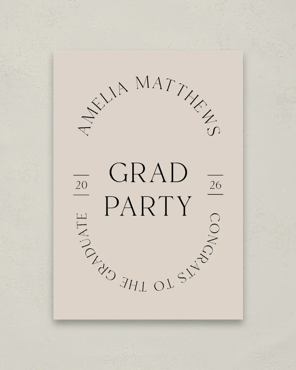 This is a 20" x 28" Welcome Grad Sign called Time To Shine printed in full color
