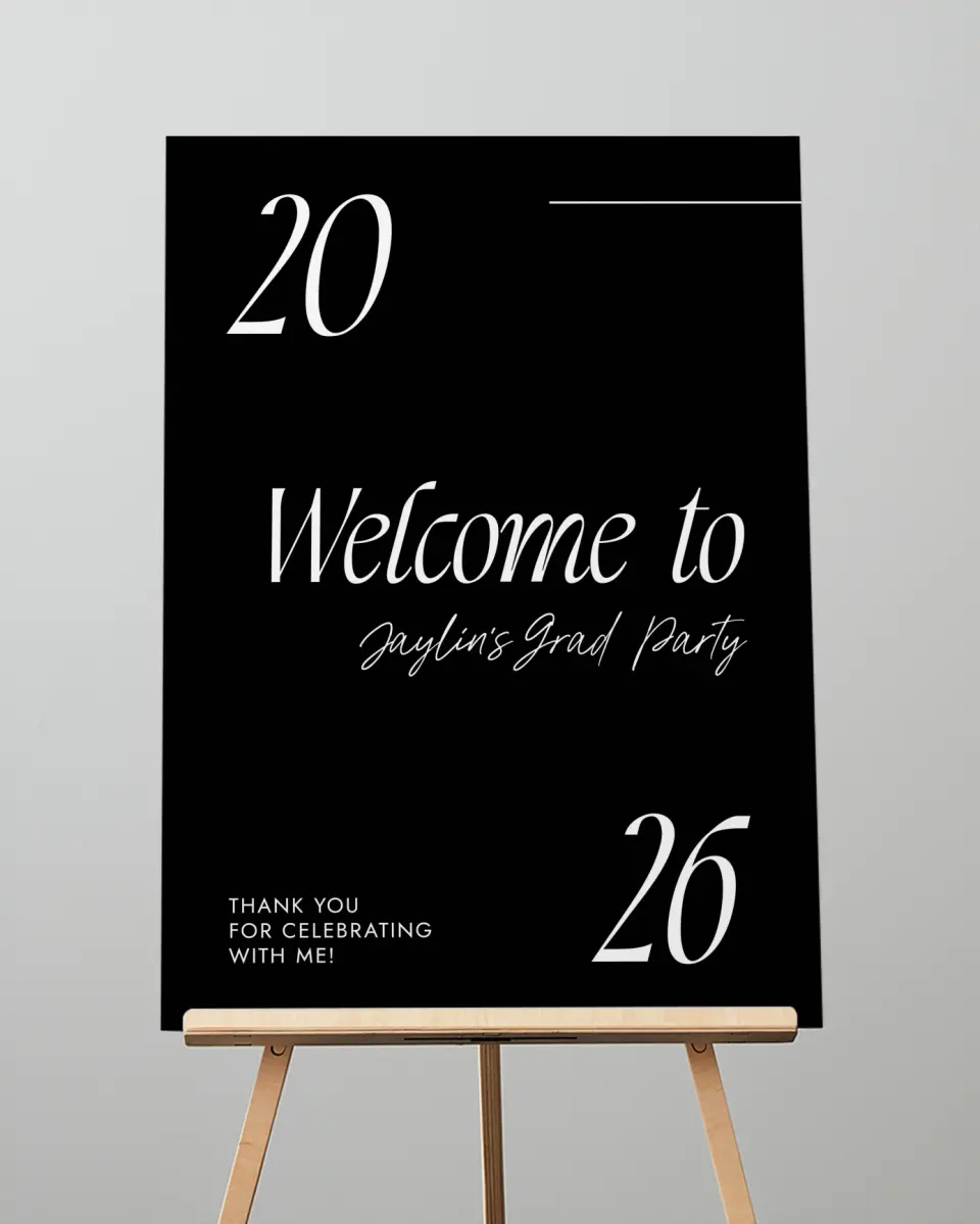 This is a 20" x 28" Welcome Grad Sign called Your Year! printed in full color