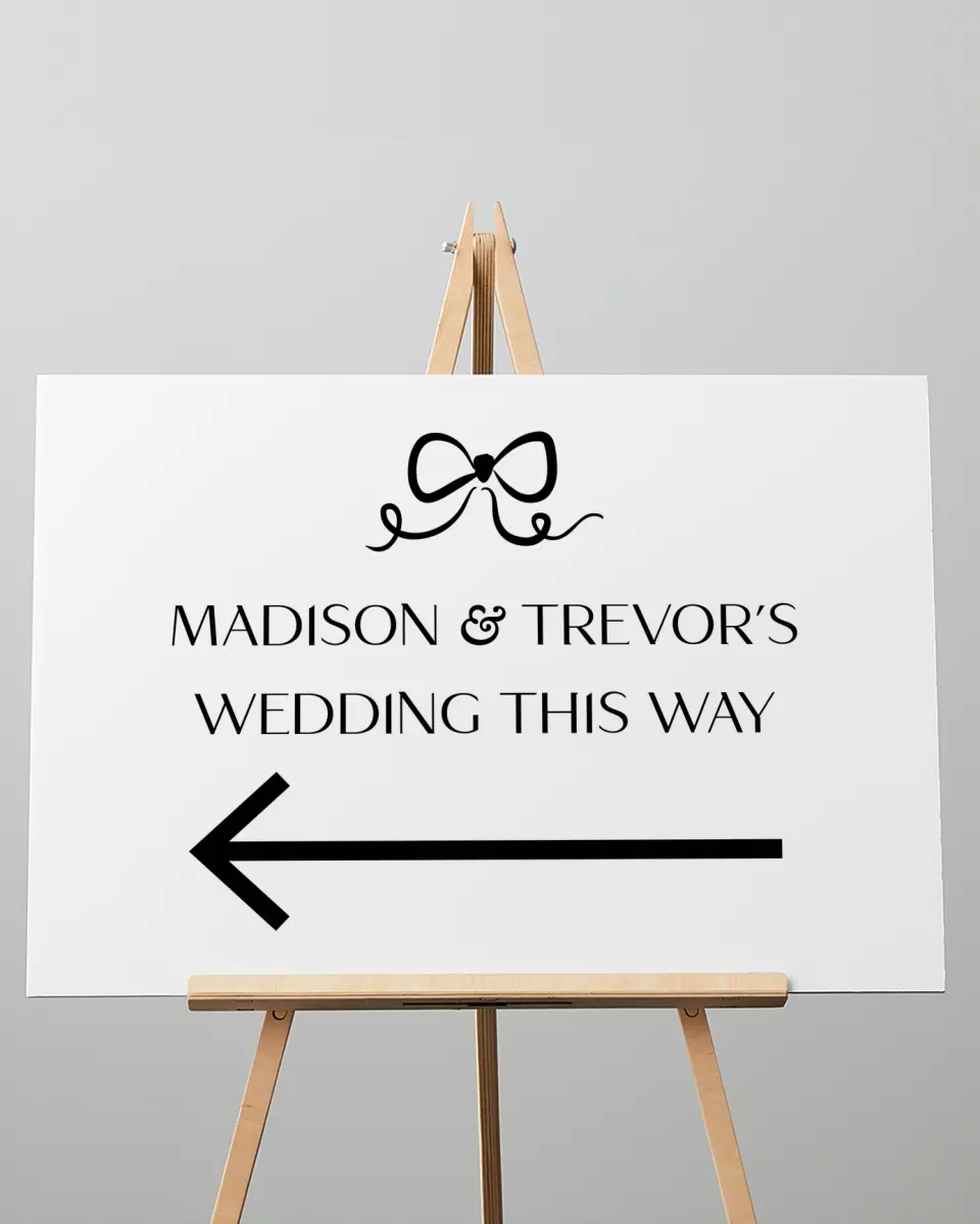 This is a 20" x 28" Direction Sign called The Madison printed in full color