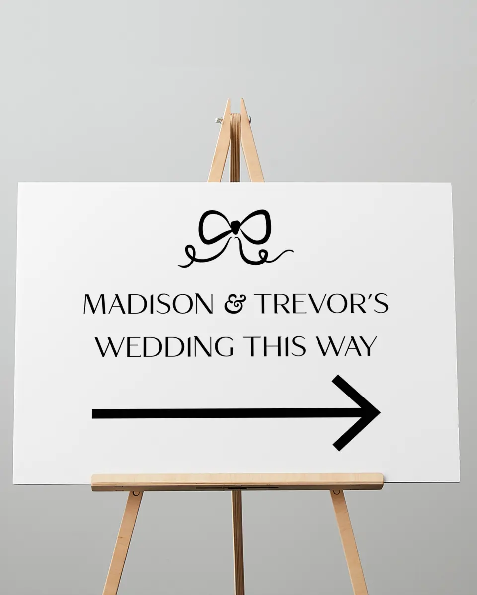 This is a 20" x 28" Direction Sign called The Madison printed in full color