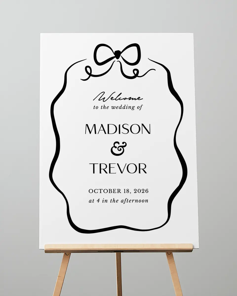 This is a 20" x 28" Welcome Sign called The Madison printed in full color