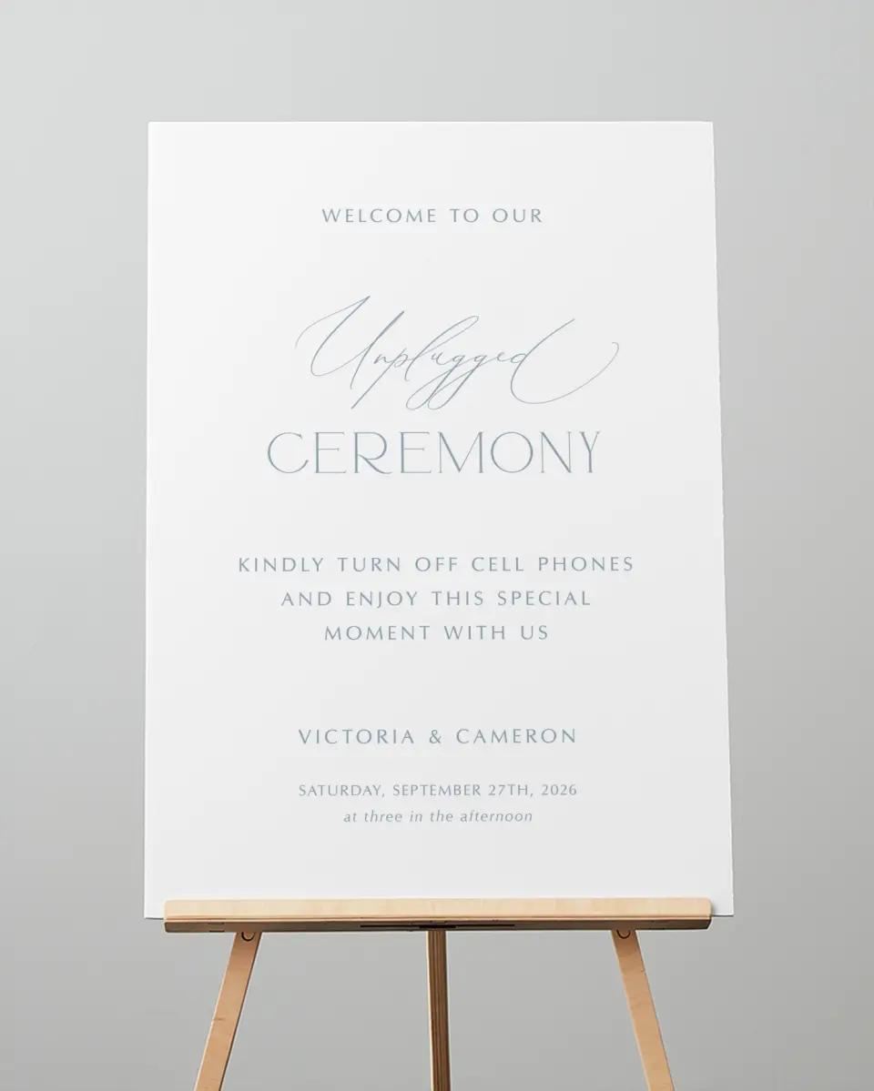 This is a 20" x 28" Unplugged Sign called The Victoria printed in full color