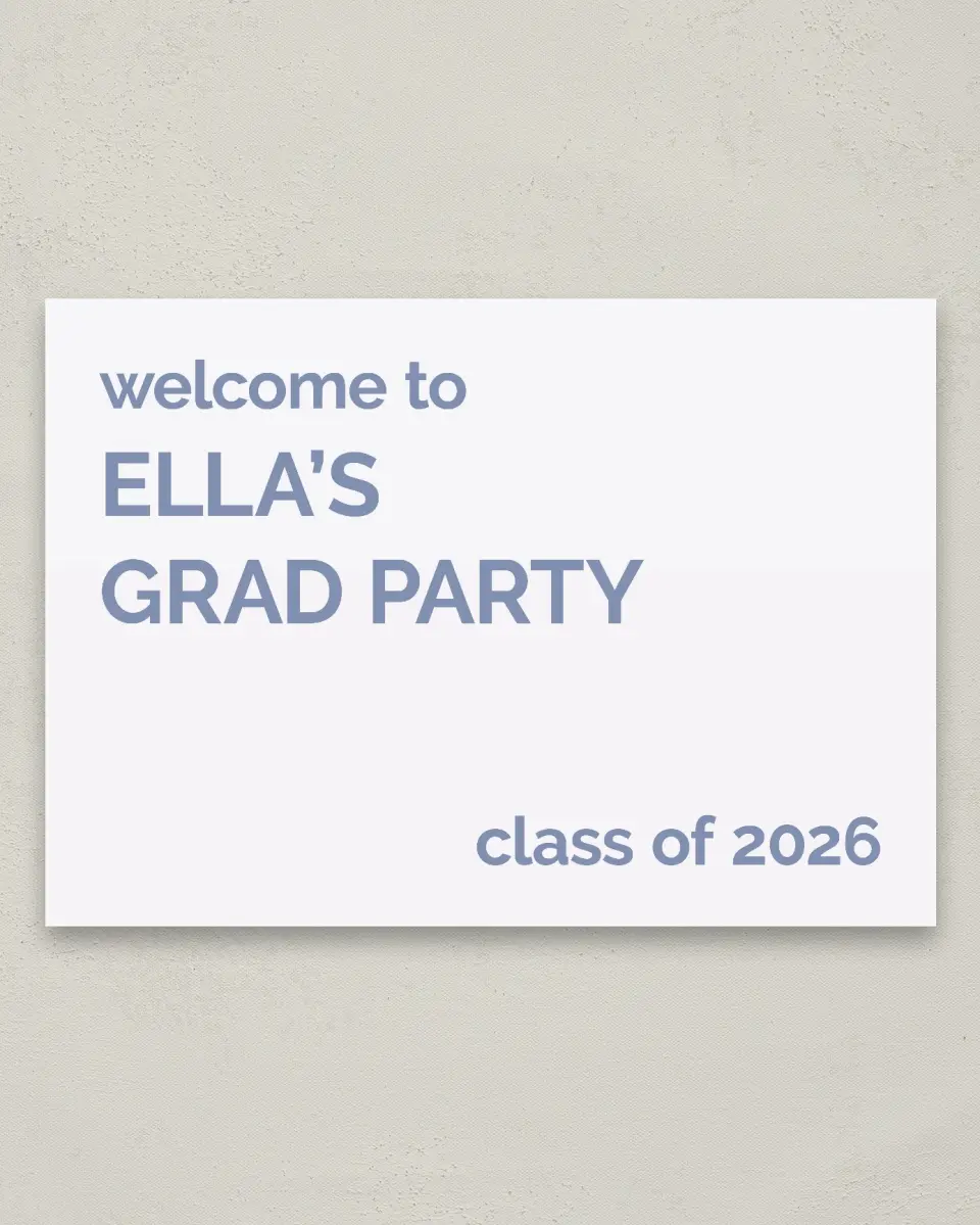 This is a 20" x 28" Welcome Grad Sign called Future is Bright printed in full color