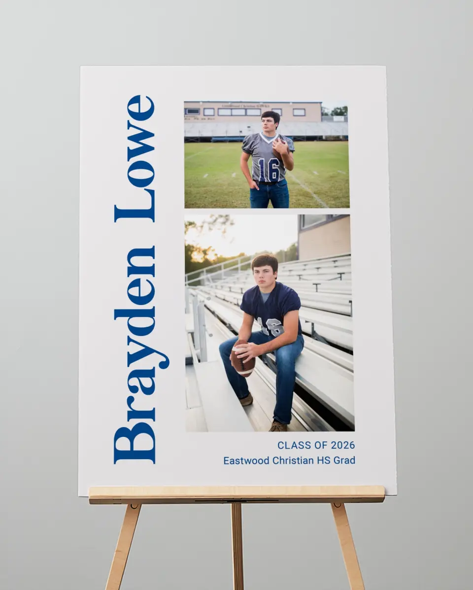 This is a 20" x 28" Welcome Grad Sign called Side of Success printed in full color