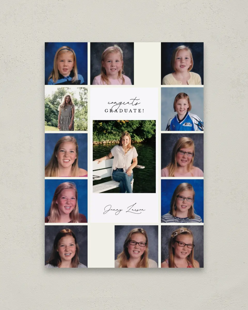This is a 20" x 28" Welcome Grad Sign called Congrats Grad printed in full color
