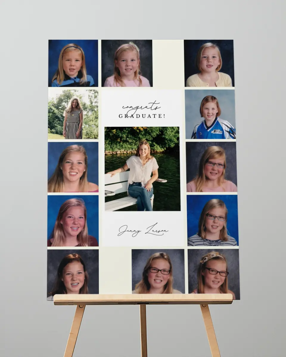 This is a 20" x 28" Welcome Grad Sign called Congrats Grad printed in full color
