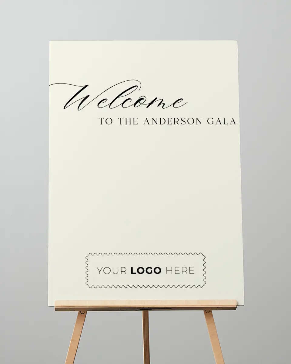 This is a 20" x 28" Welcome Sign called Giving Grace printed in full color with Silver foil