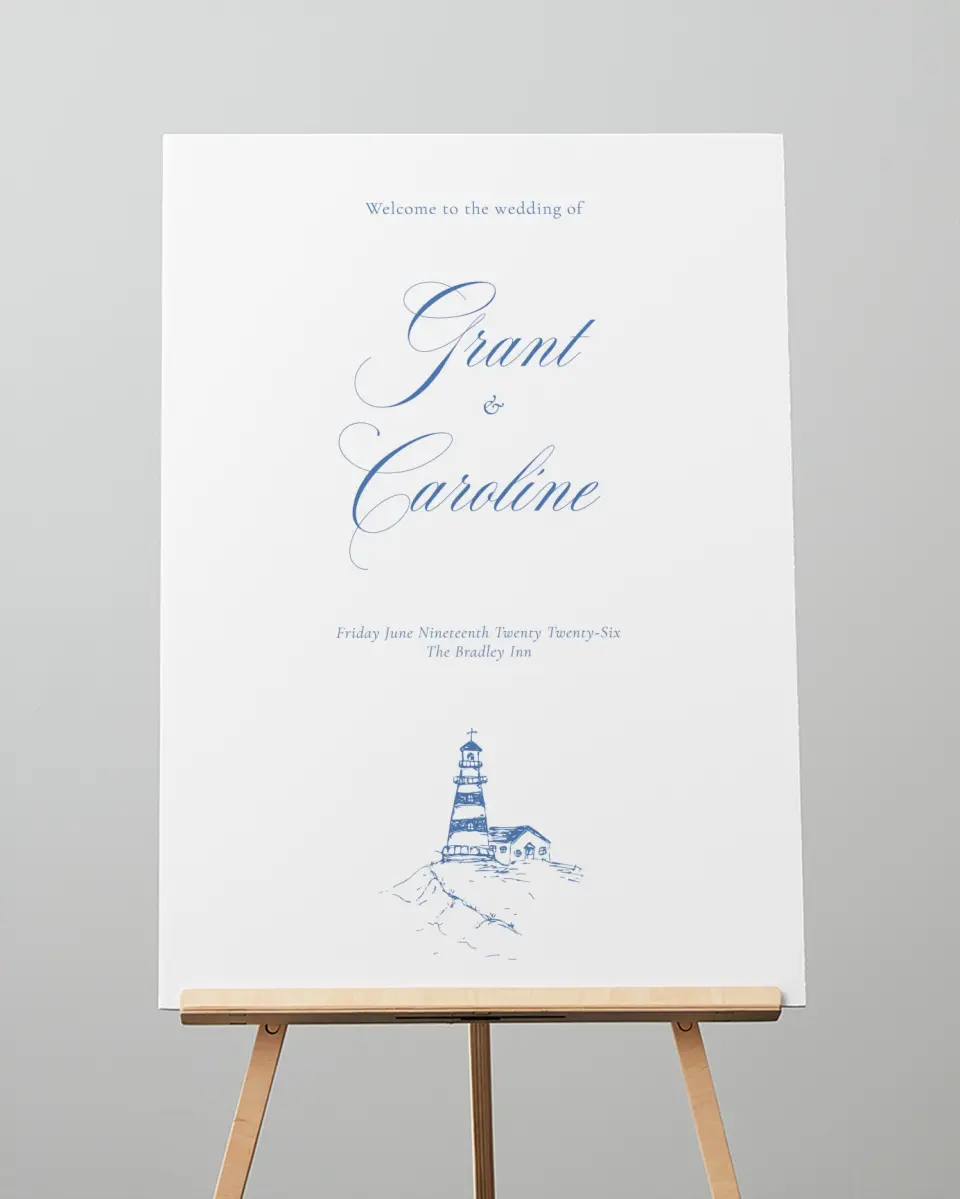 This is a 20" x 28" Welcome Sign called Bradley printed in full color