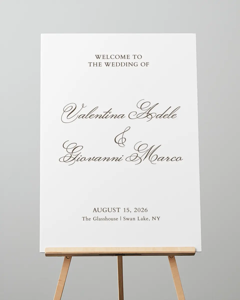 This is a 20" x 28" Welcome Sign called Holloway printed in full color