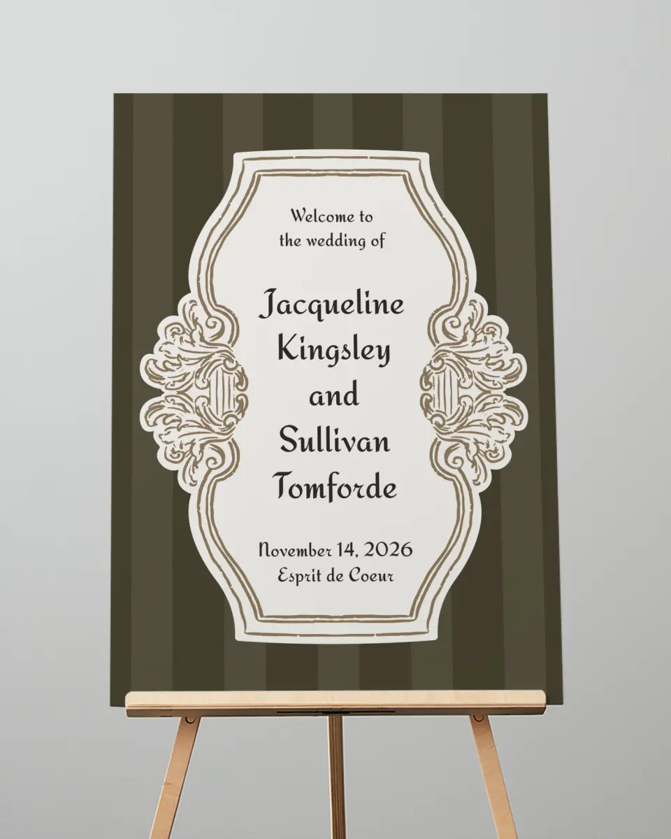 This is a 20" x 28" Welcome Sign called Lafayette printed in full color
