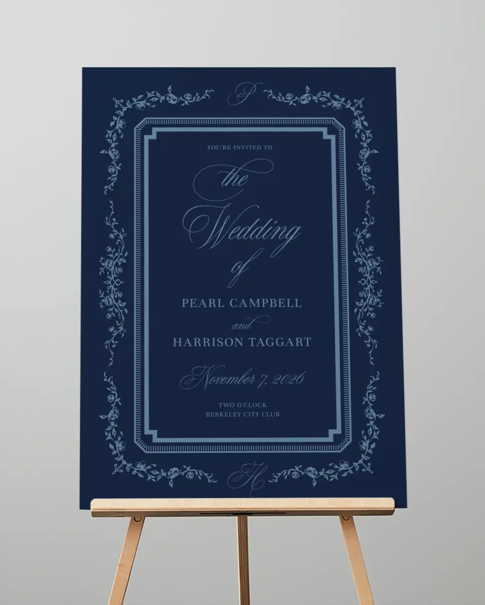 This is a 20" x 28" Welcome Sign called Berkeley printed in full color