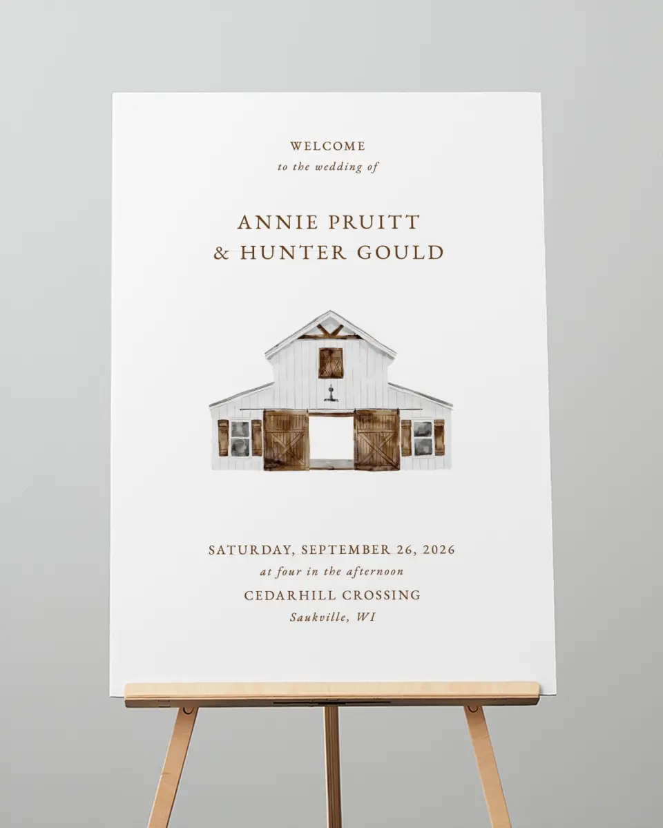 This is a 20" x 28" Welcome Sign called Cedarhill Crossing printed in full color