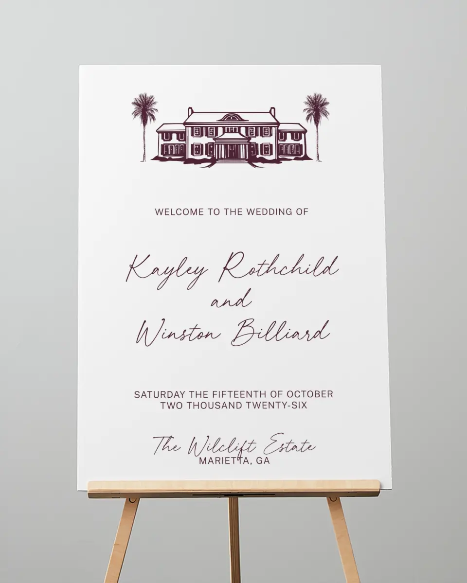 This is a 20" x 28" Welcome Sign called The Wilclift printed in full color
