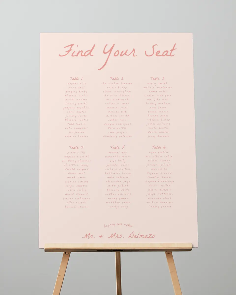 This is a 20" x 28" Seating Chart Sign called Maritime Vows printed in full color