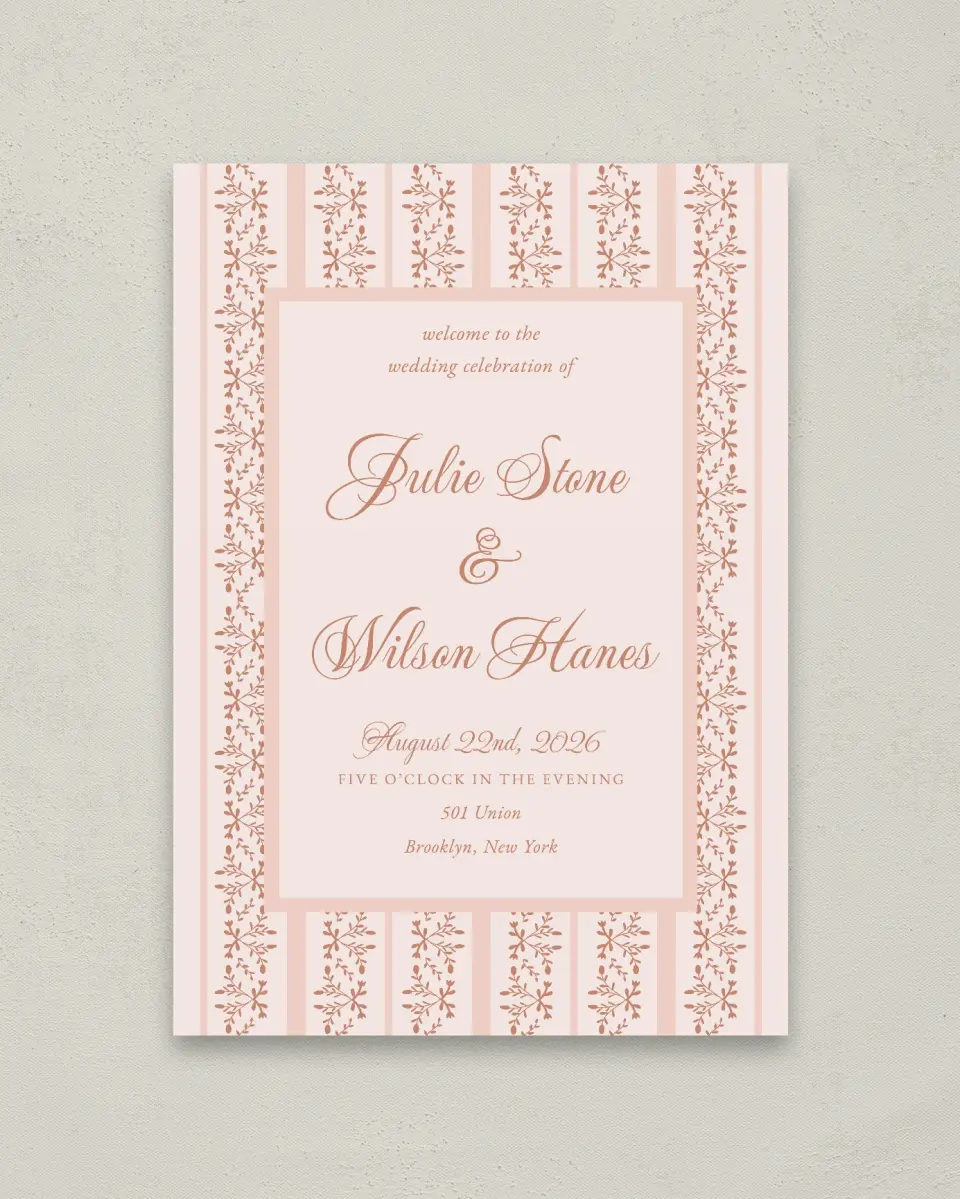 This is a 20" x 28" Welcome Sign called Patterned Love printed in full color