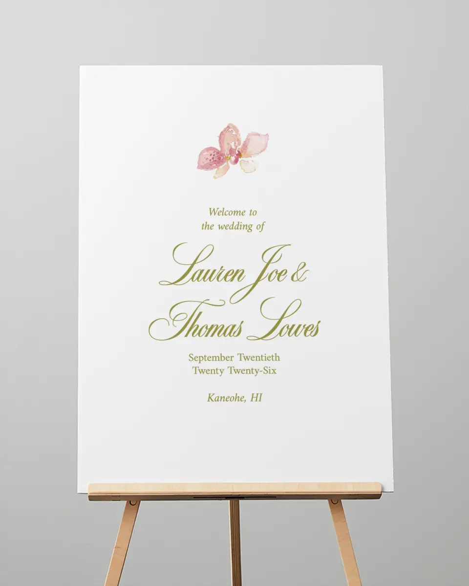 This is a 20" x 28" Welcome Sign called Paradise in Bloom printed in full color