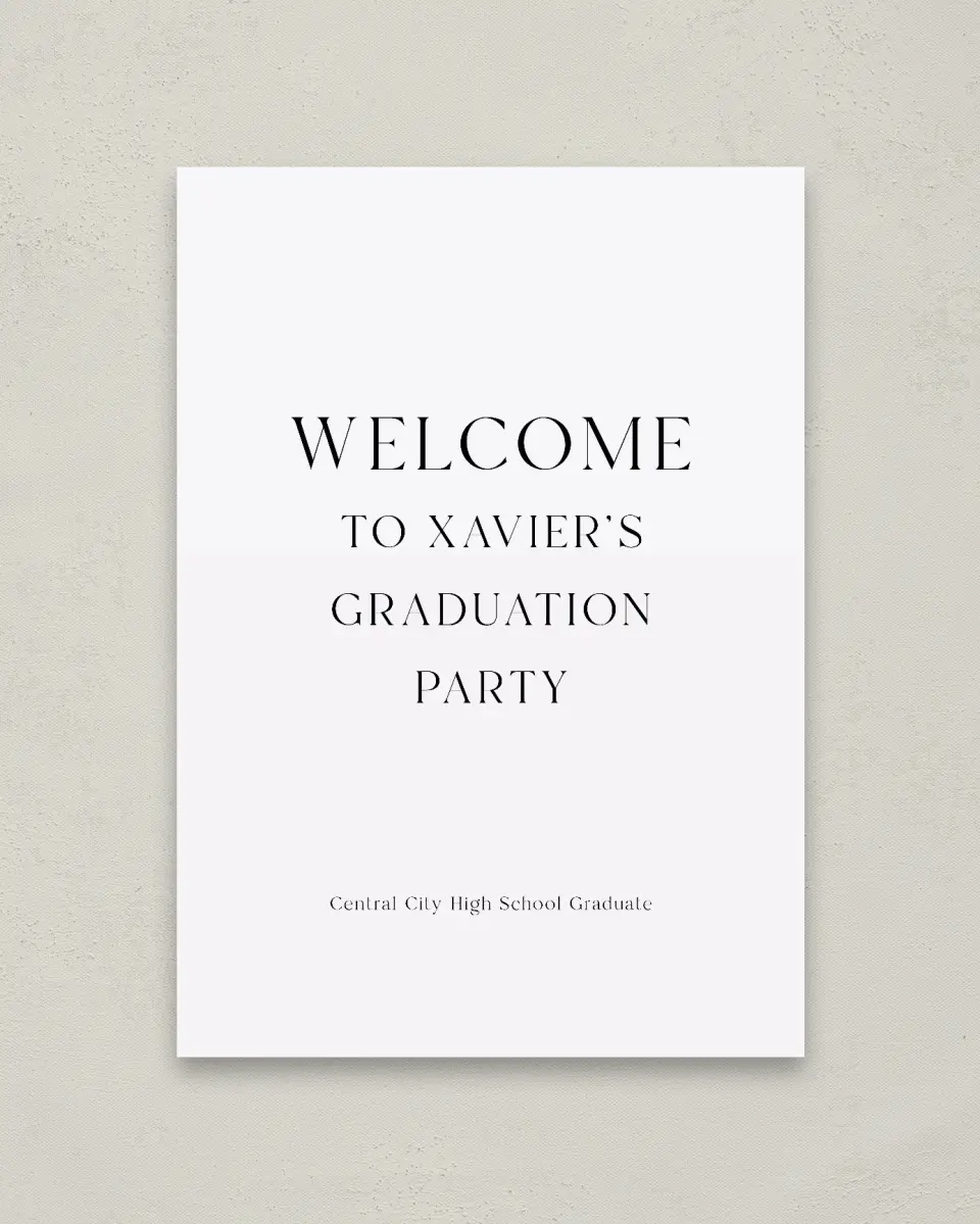 This is a 20" x 28" Welcome Grad Sign called Senior Spread printed in full color