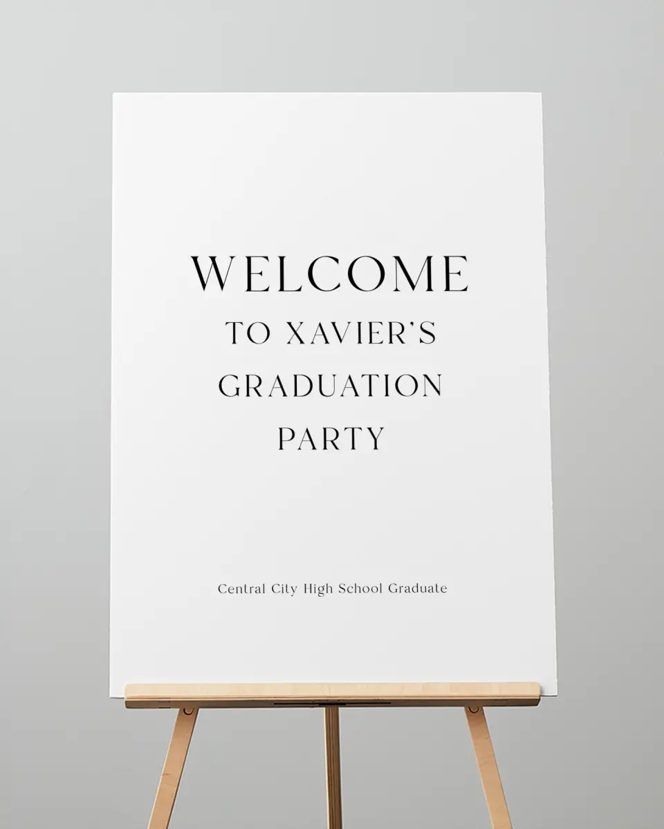 This is a 20" x 28" Welcome Grad Sign called Senior Spread printed in full color