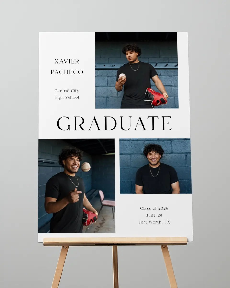 This is a 20" x 28" Welcome Grad Sign called Senior Spread printed in full color