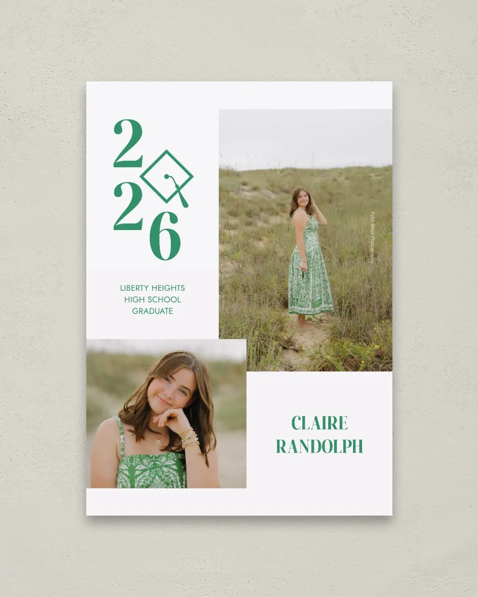 This is a 20" x 28" Welcome Grad Sign called Class Icon printed in full color
