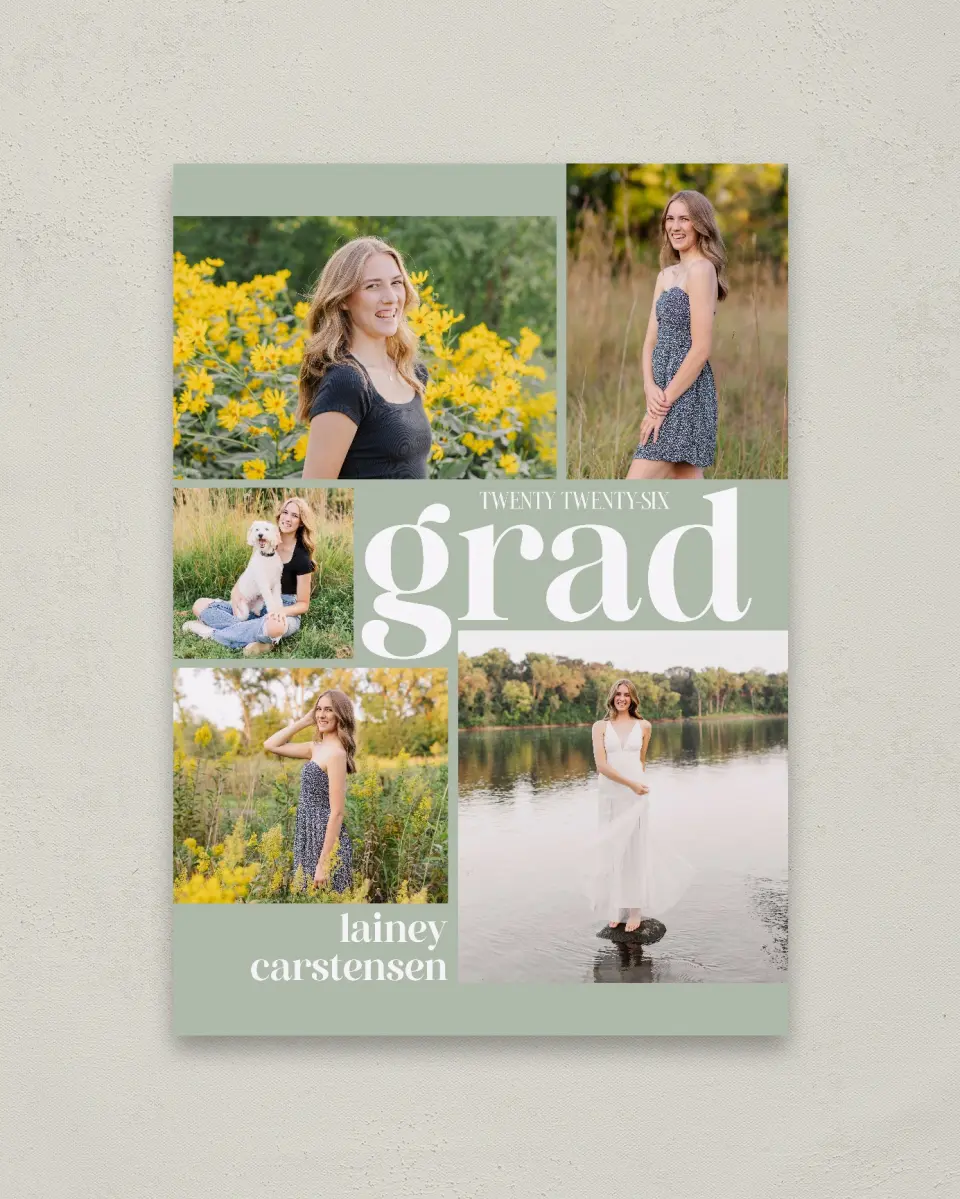 This is a 20" x 28" Welcome Grad Sign called Sweet Smiles printed in full color