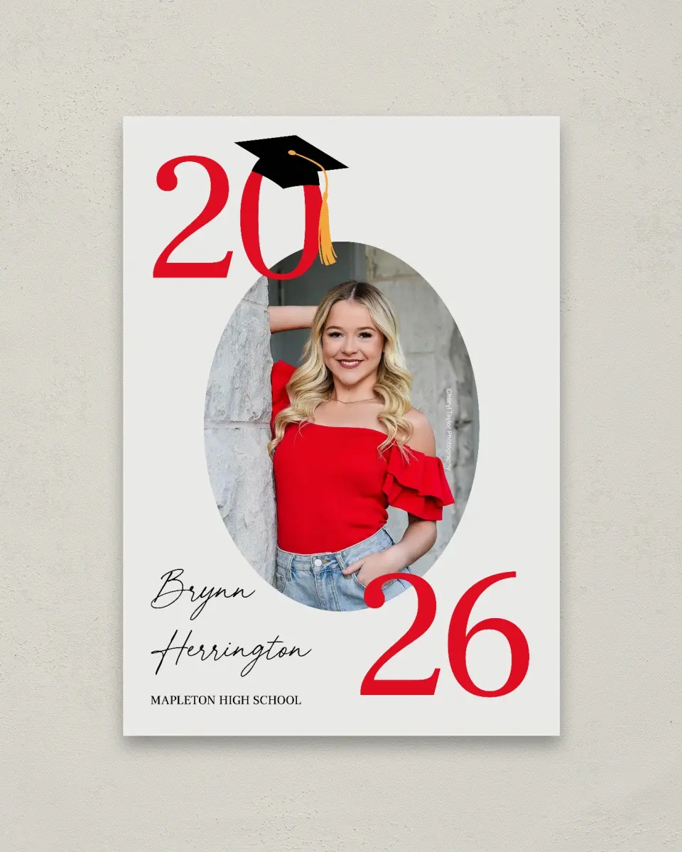 This is a 20" x 28" Welcome Grad Sign called True Success printed in full color