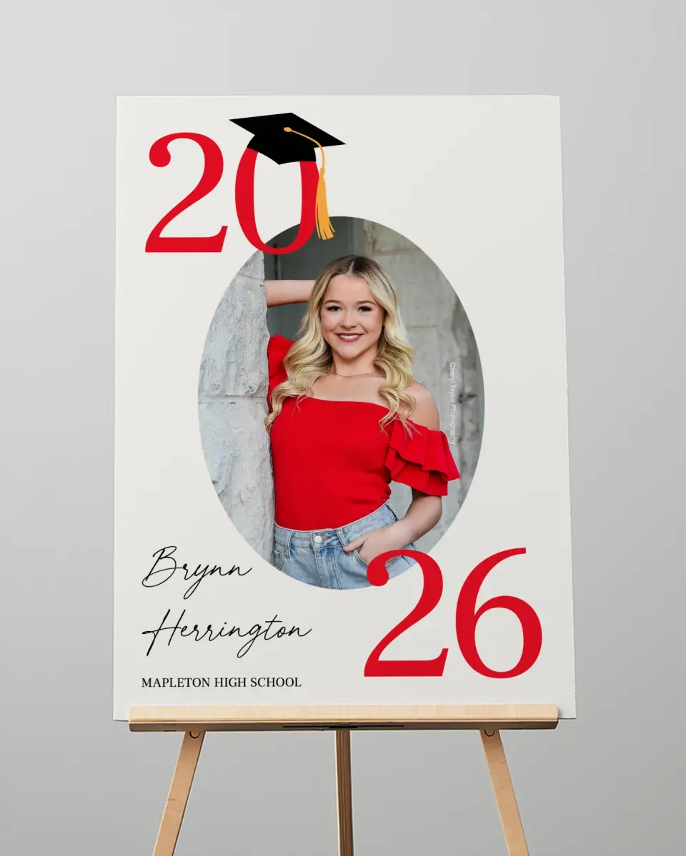 This is a 20" x 28" Welcome Grad Sign called True Success printed in full color