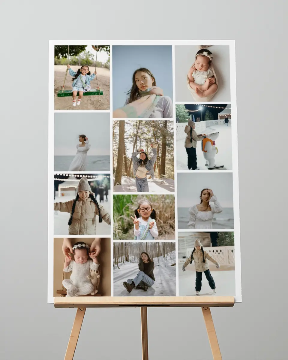 This is a 20" x 28" Graduation Photo Board called Good Glimpses printed in full color