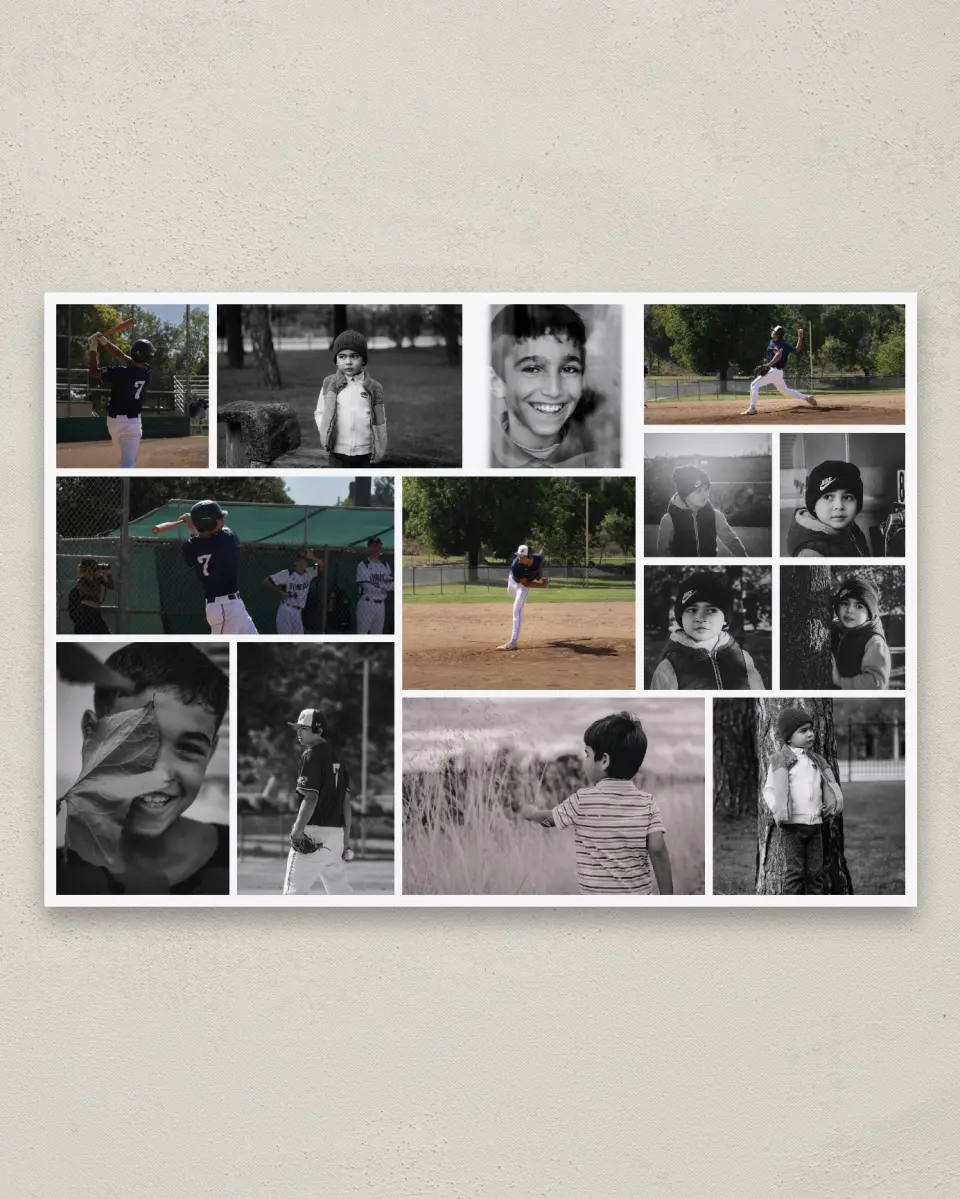 This is a 20" x 28" Graduation Photo Board called Final Inning printed in full color