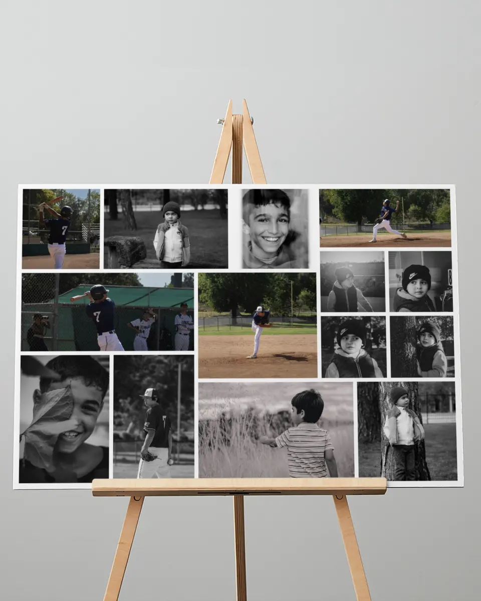 This is a 20" x 28" Graduation Photo Board called Final Inning printed in full color