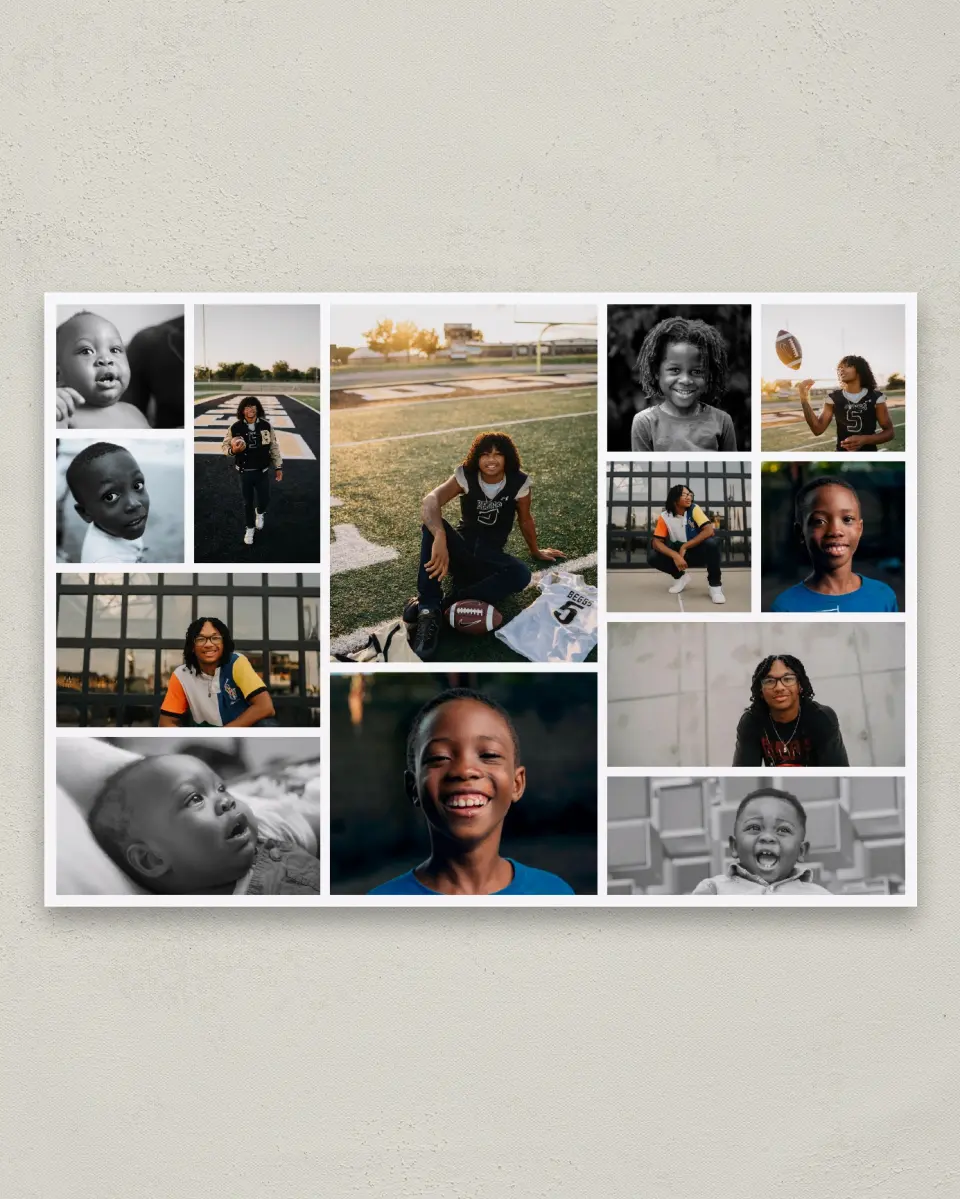 This is a 20" x 28" Graduation Photo Board called Passing Time printed in full color