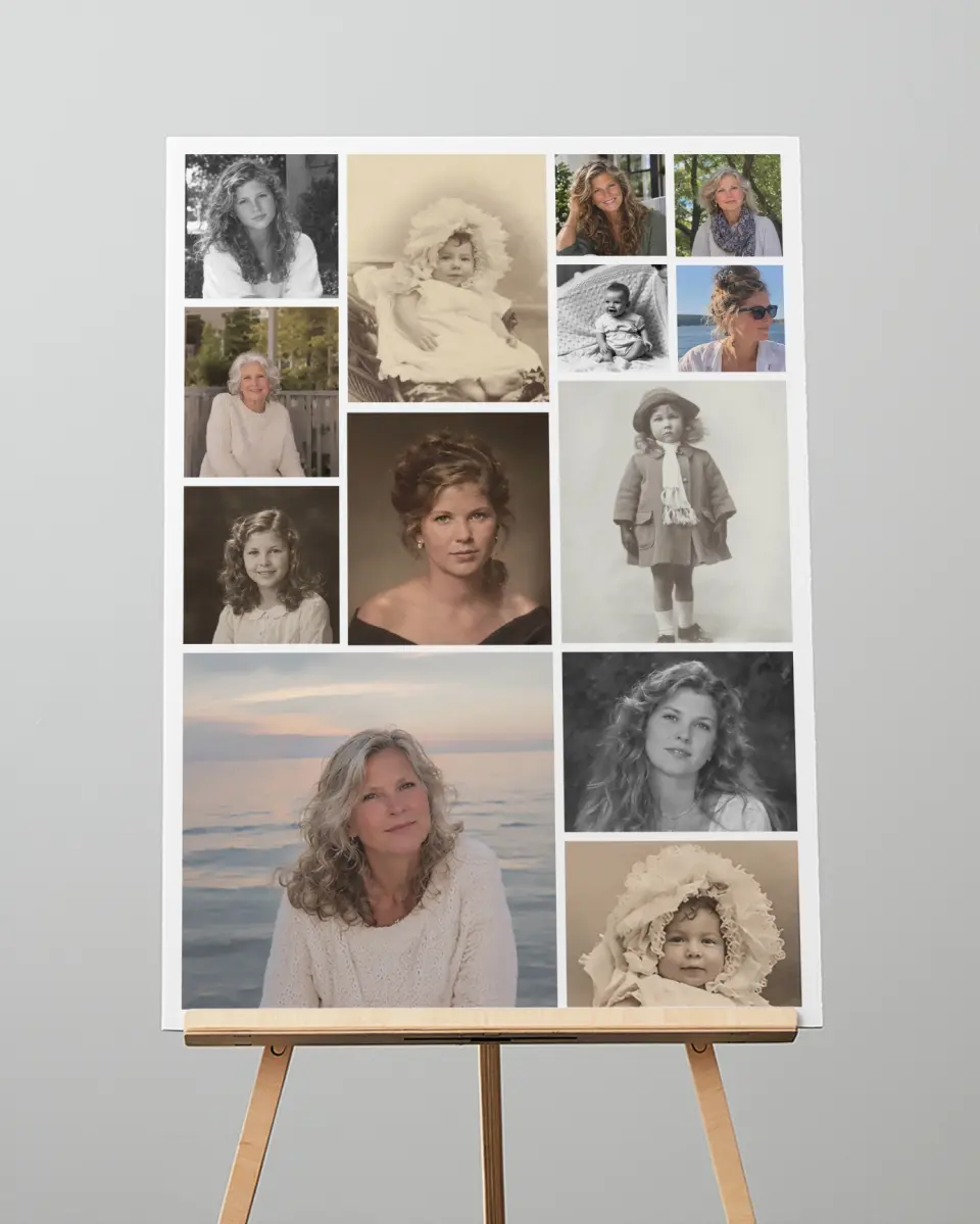 This is a 20" x 28" Memorial Sign called Memories That Remain printed in full color with Rose Gold foil