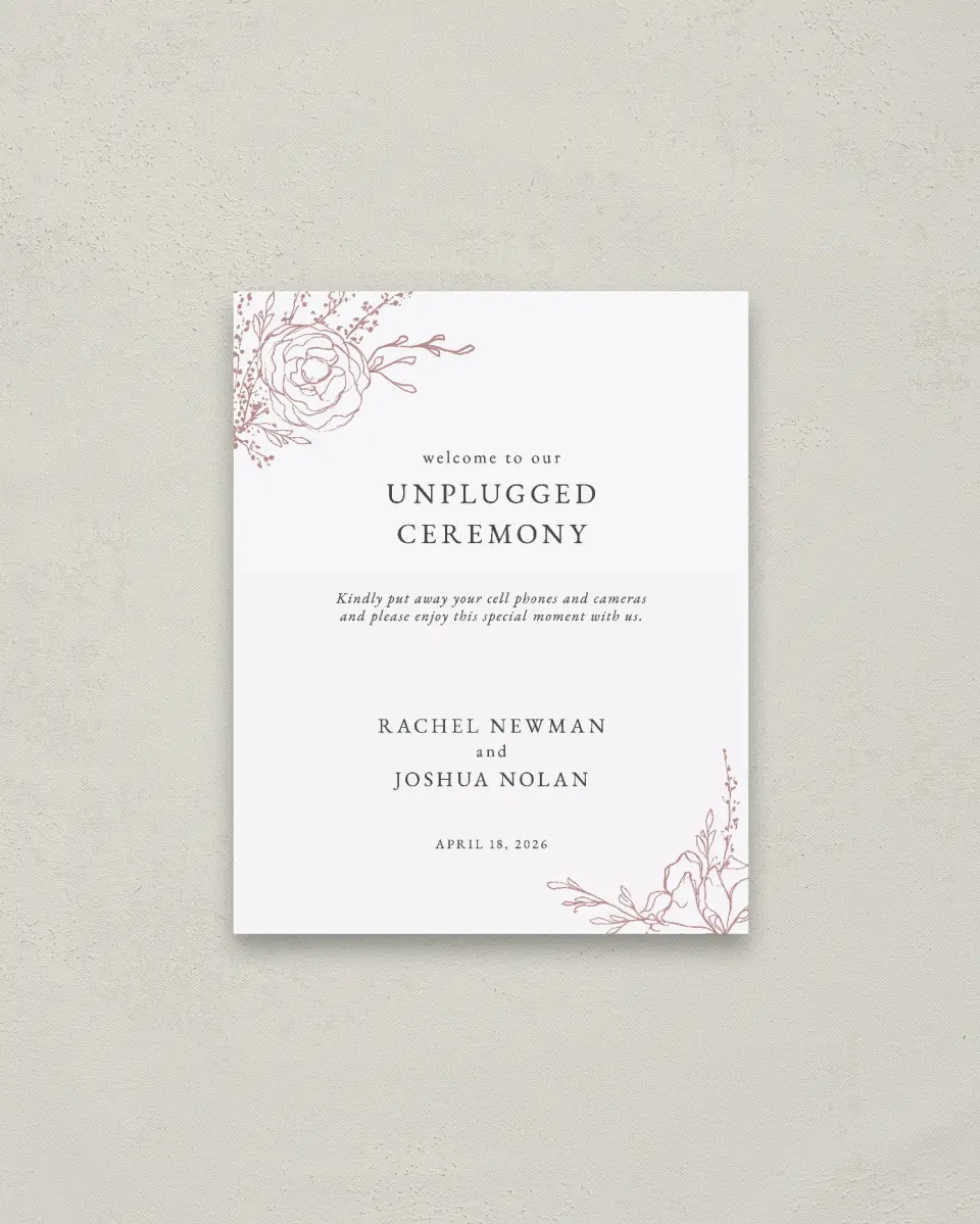This is a 16" x 20" Unplugged Sign called Blooming Rose printed in full color