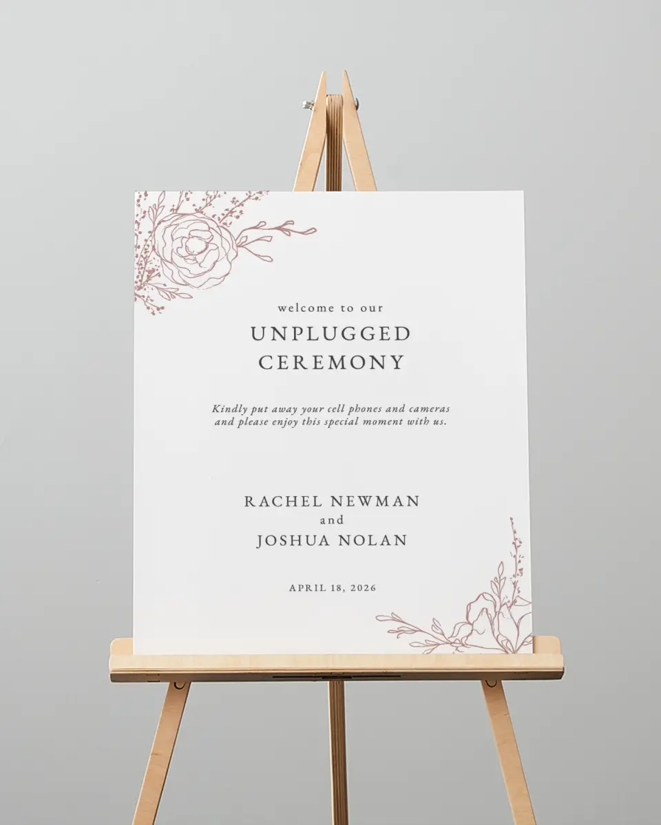 This is a 16" x 20" Unplugged Sign called Blooming Rose printed in full color