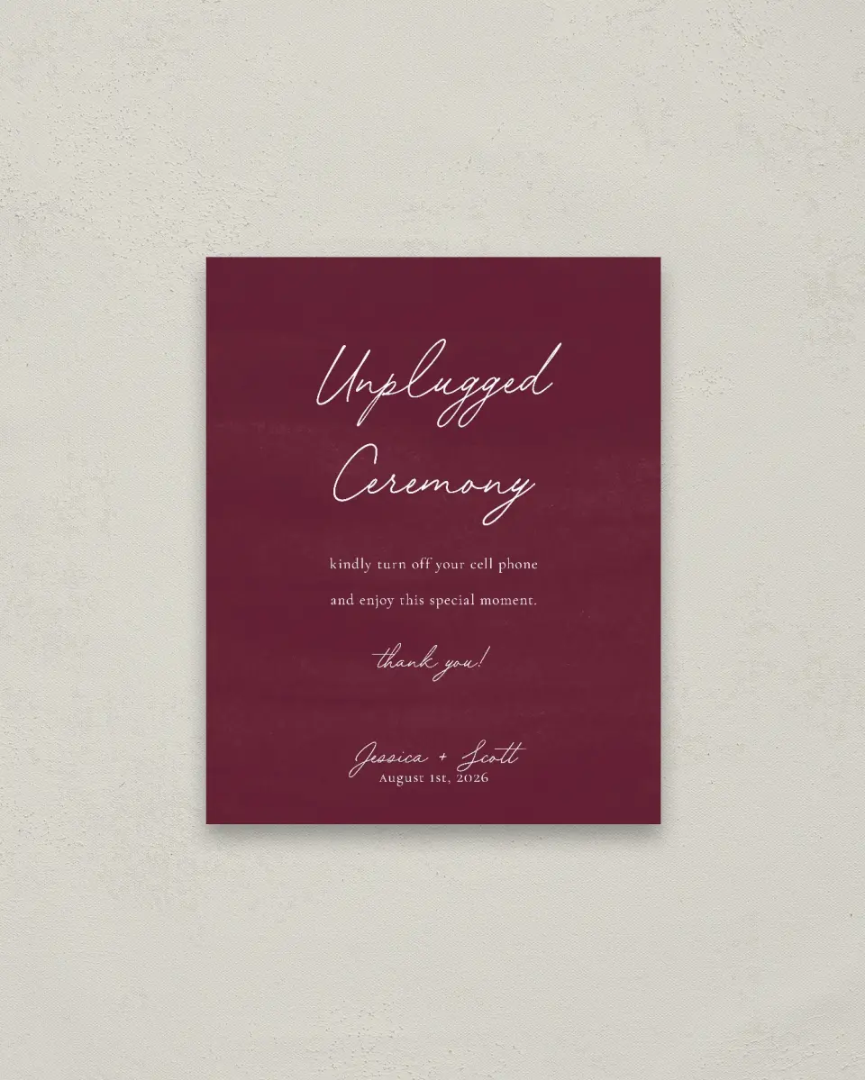 This is a 16" x 20" Unplugged Sign called Floral Touch printed in full color