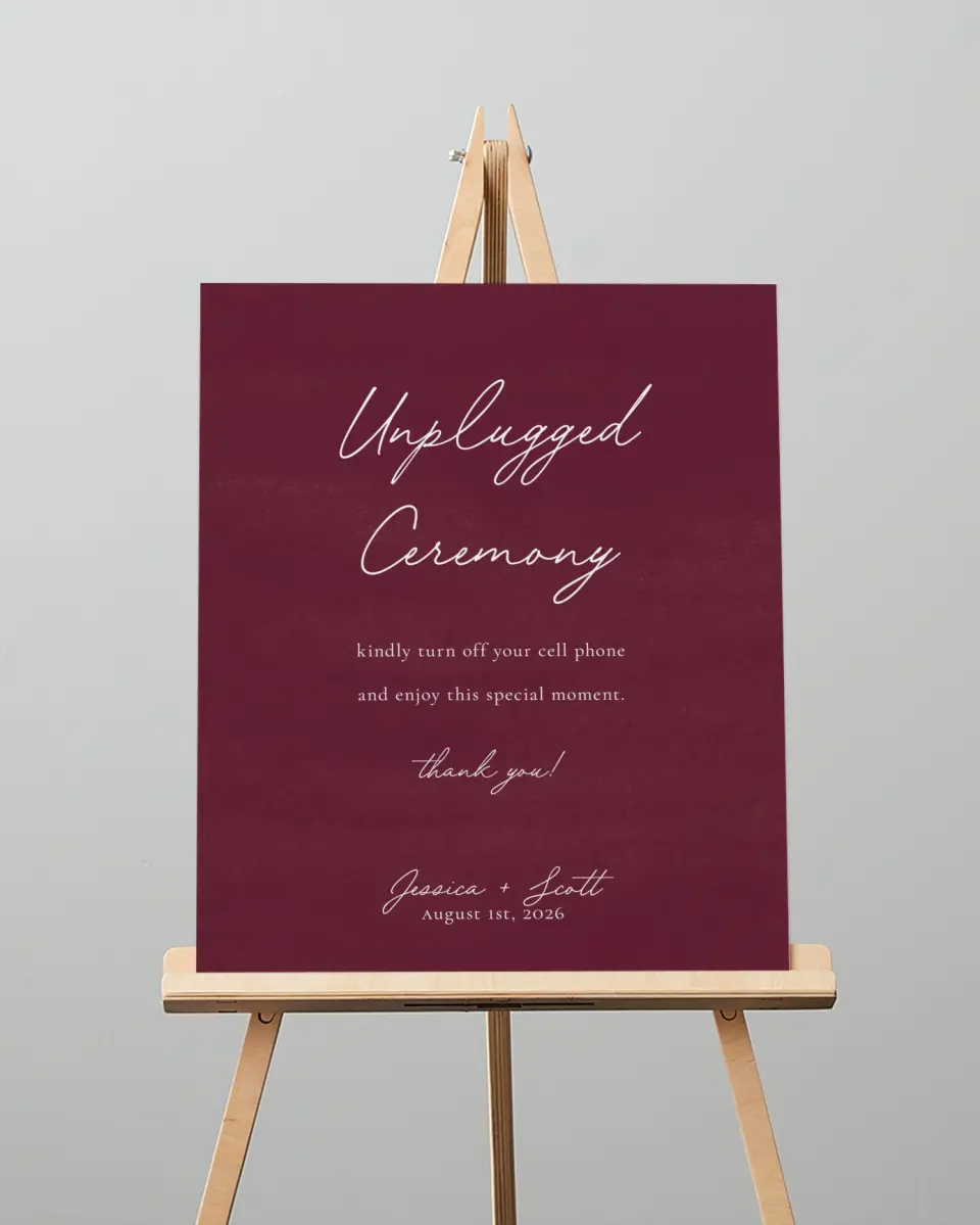 This is a 16" x 20" Unplugged Sign called Floral Touch printed in full color