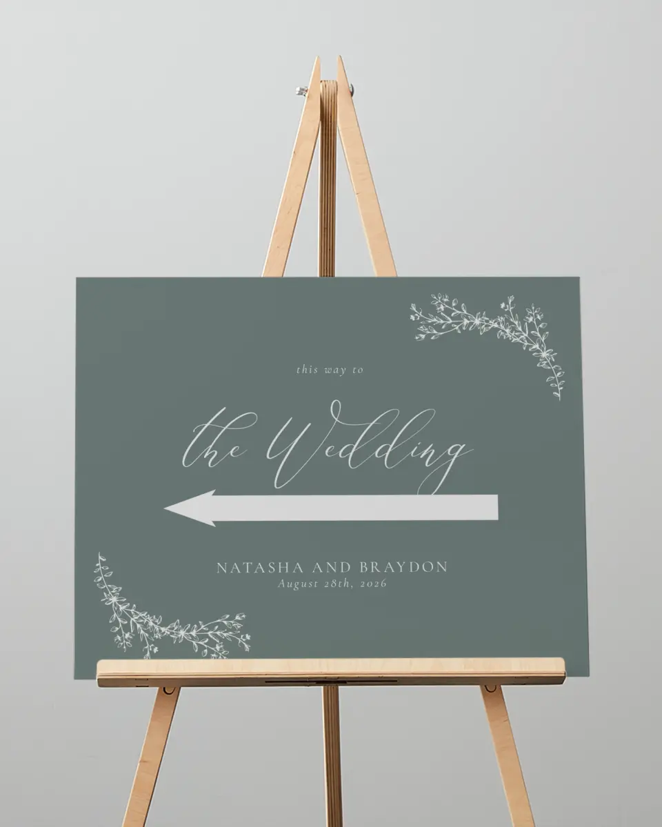 This is a 16" x 20" Direction Sign called Timeless Order printed in full color