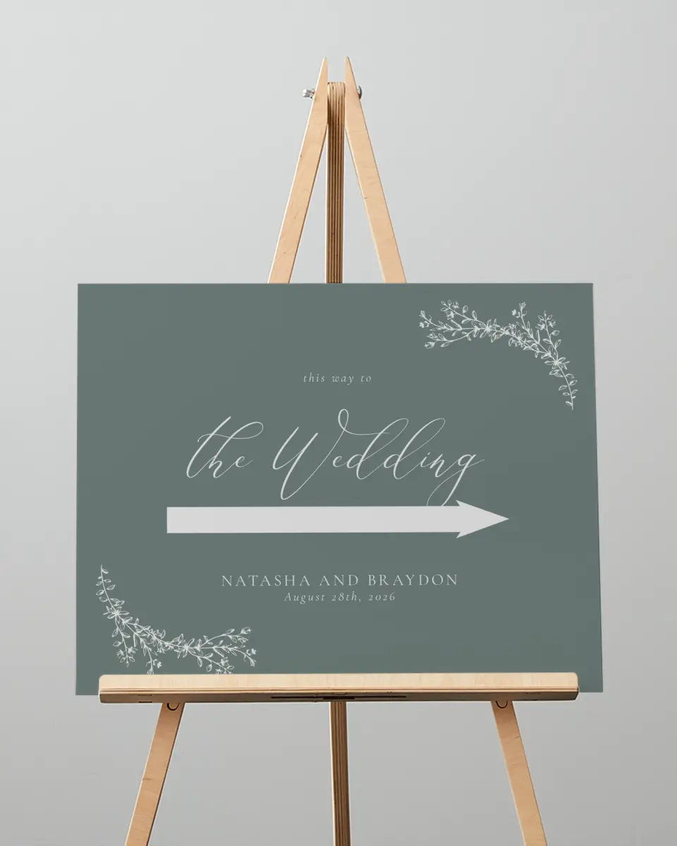 This is a 16" x 20" Direction Sign called Timeless Order printed in full color
