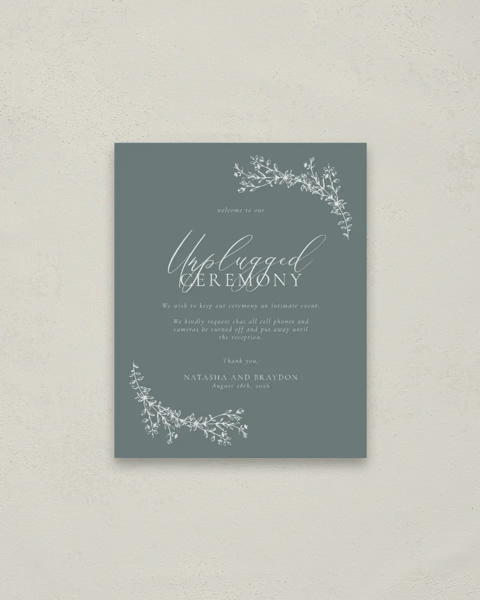 This is a 16" x 20" Unplugged Sign called Timeless Order printed in full color